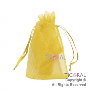 BOLSA HS1667-3 ORGANZA 18.5X11 CM ORO x 1